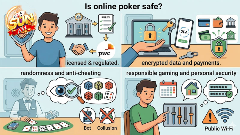 Poker online có bịp không? Tìm hiểu sự thật và cách nhận biết nền tảng chơi an toàn